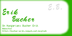 erik bucher business card